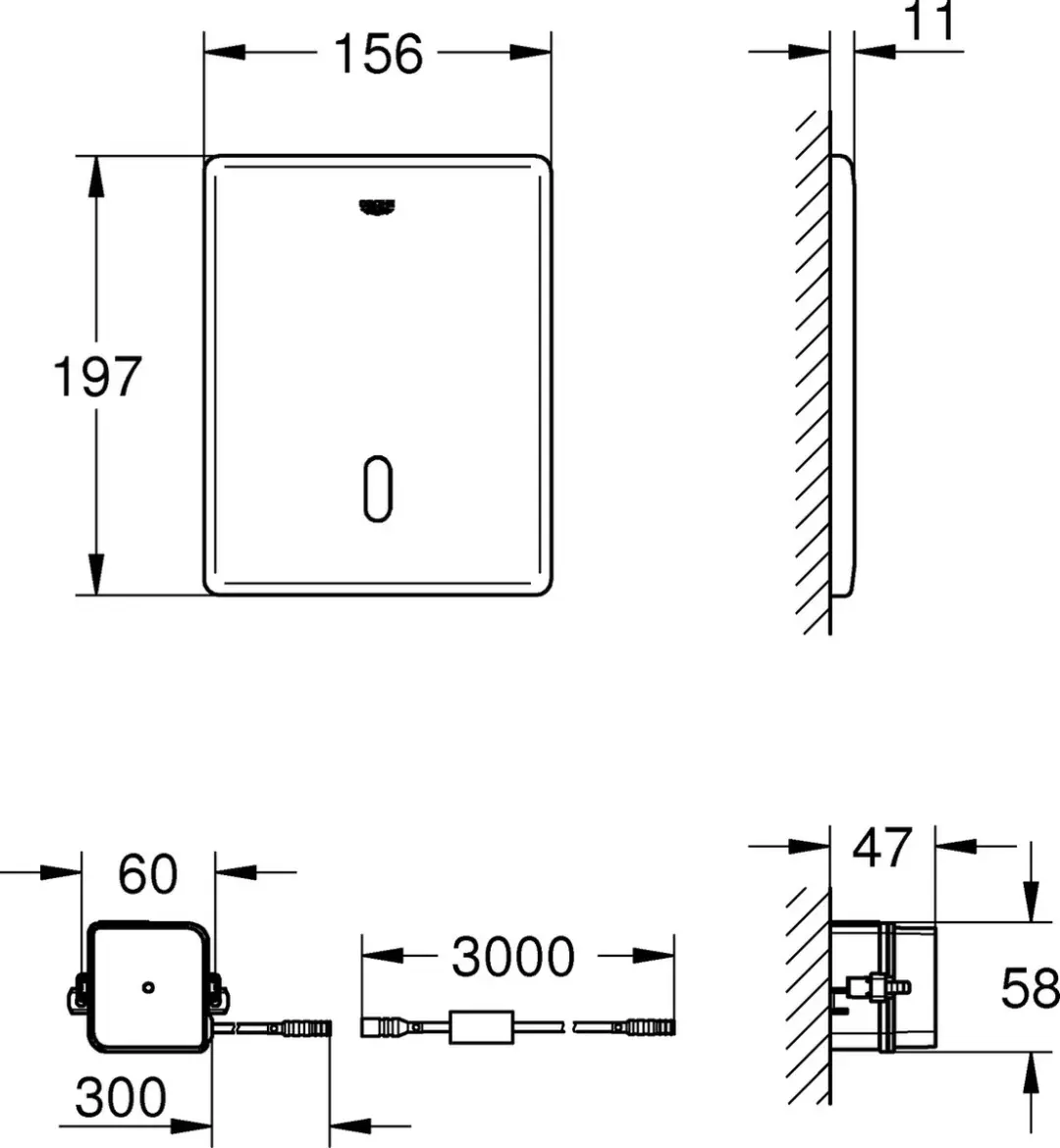 Grohe Tectron Skate Bedieningsplaat Infrarood RVS - afbeelding 4 van 5