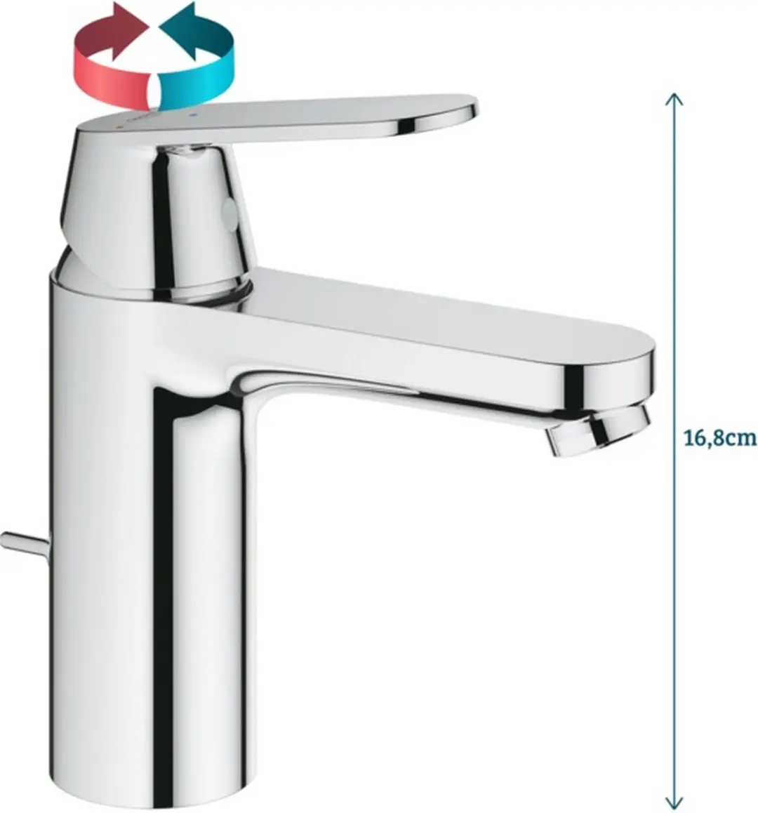 Grohe Eurosmart Cosmopolitan Wastafelkraan 2339600E - Chroom - afbeelding 3 van 6