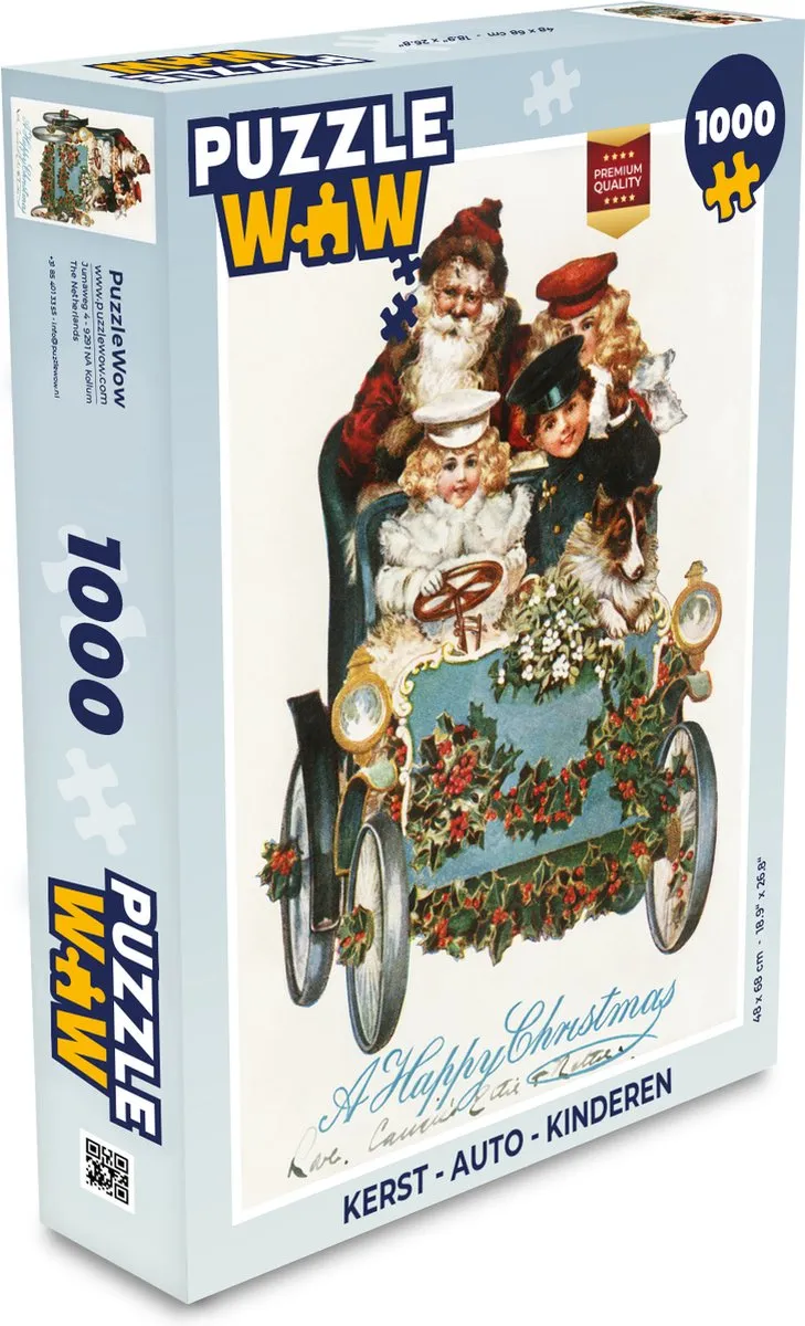 PuzzleWow Kerstman Vintage Legpuzzel 1000 Stuks