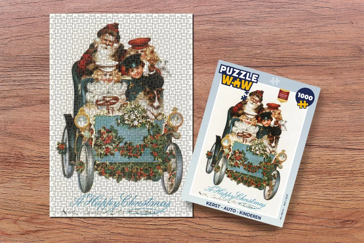 PuzzleWow Kerstman Vintage Legpuzzel 1000 Stuks - Multicolor
