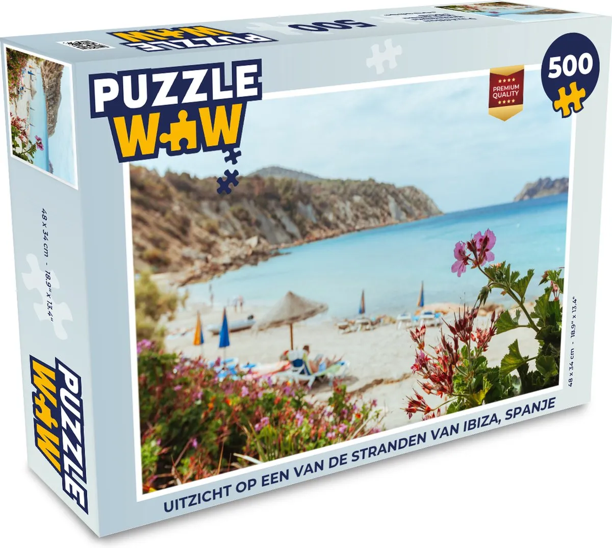 PuzzleWow Ibiza Strand Legpuzzel 500 Stuks - Multicolor