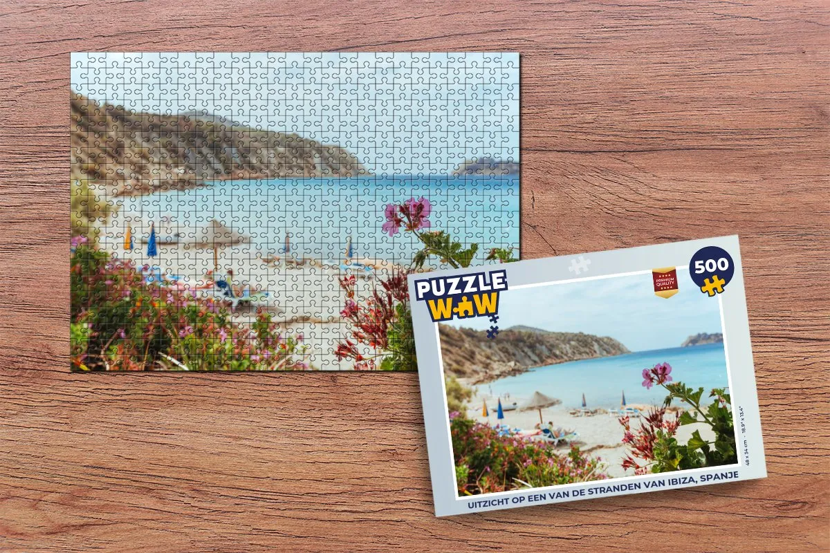 PuzzleWow Ibiza Strand Legpuzzel 500 Stuks - Multicolor