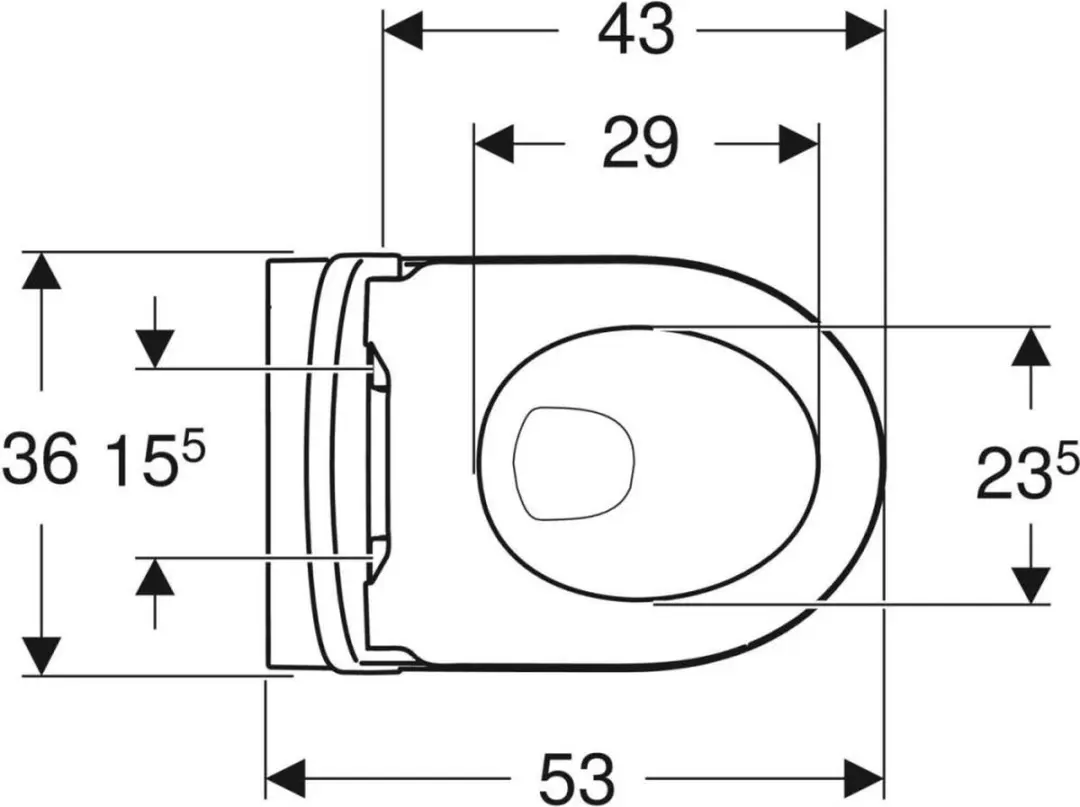 Geberit iCon Hangtoilet Randloos - 53cm - Mat Wit - afbeelding 5 van 6