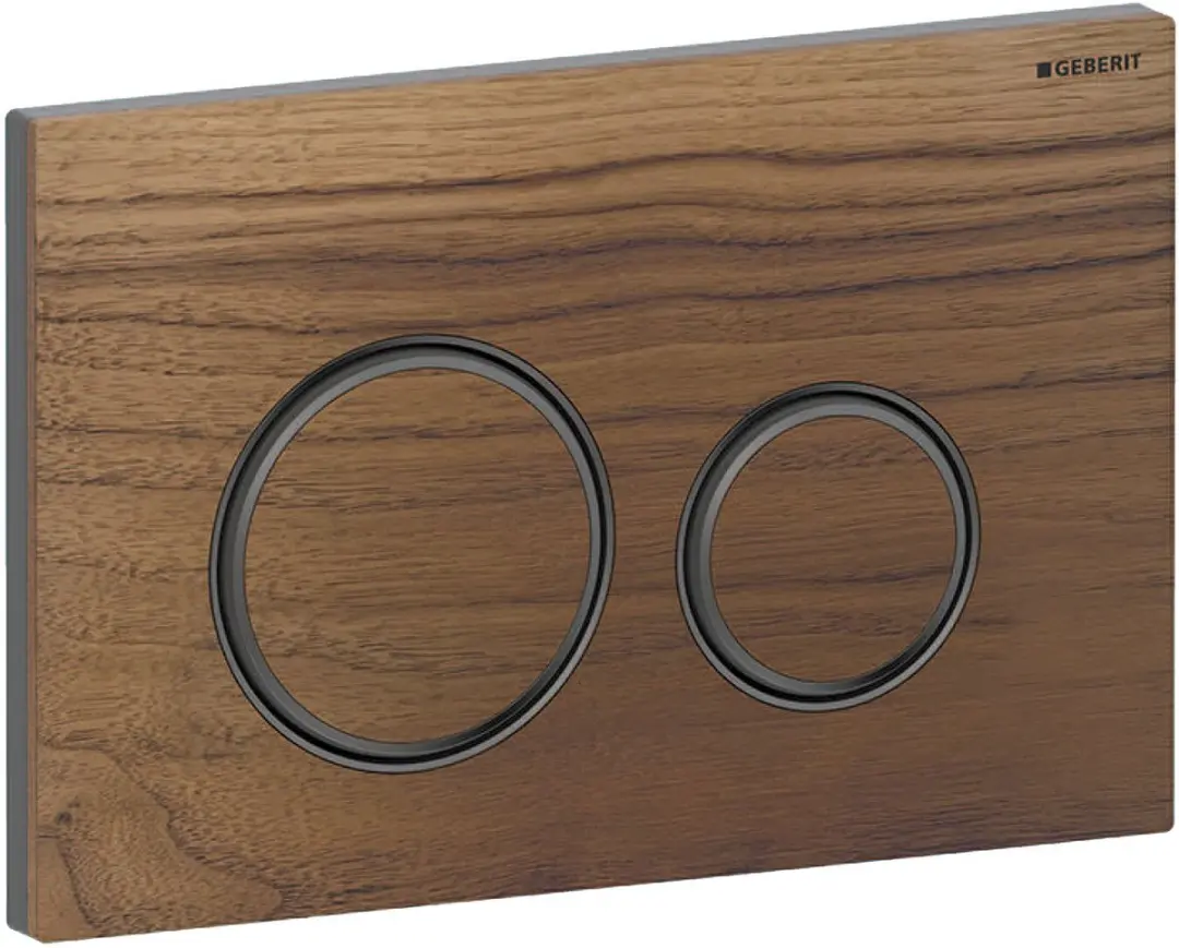 Geberit Sigma 21 bedieningspaneel amerikaans noten/zwart chroom voor Sigma reser