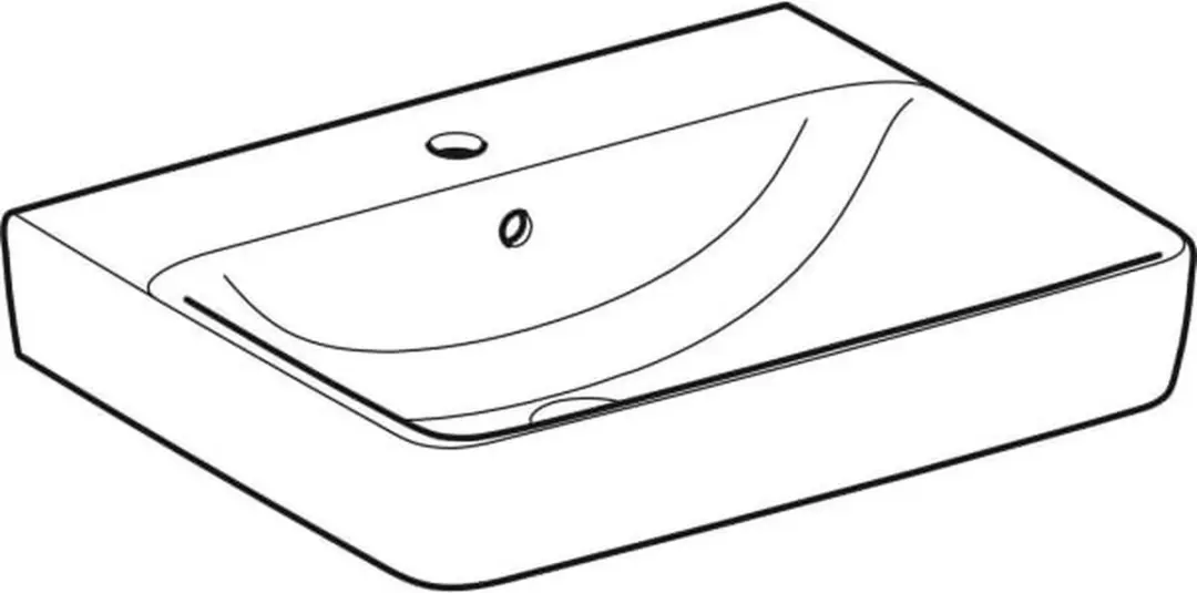 Geberit Renova Plan Wastafel 60x48cm - Wit - afbeelding 4 van 6
