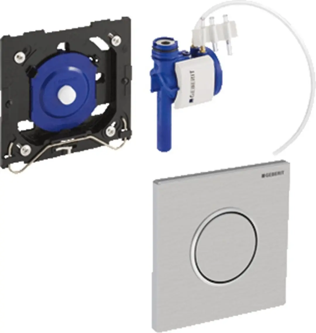 Geberit Type 10 Urinoir Bedieningsplaat Pneumatisch - Rvs Geborsteld - afbeelding 6 van 6
