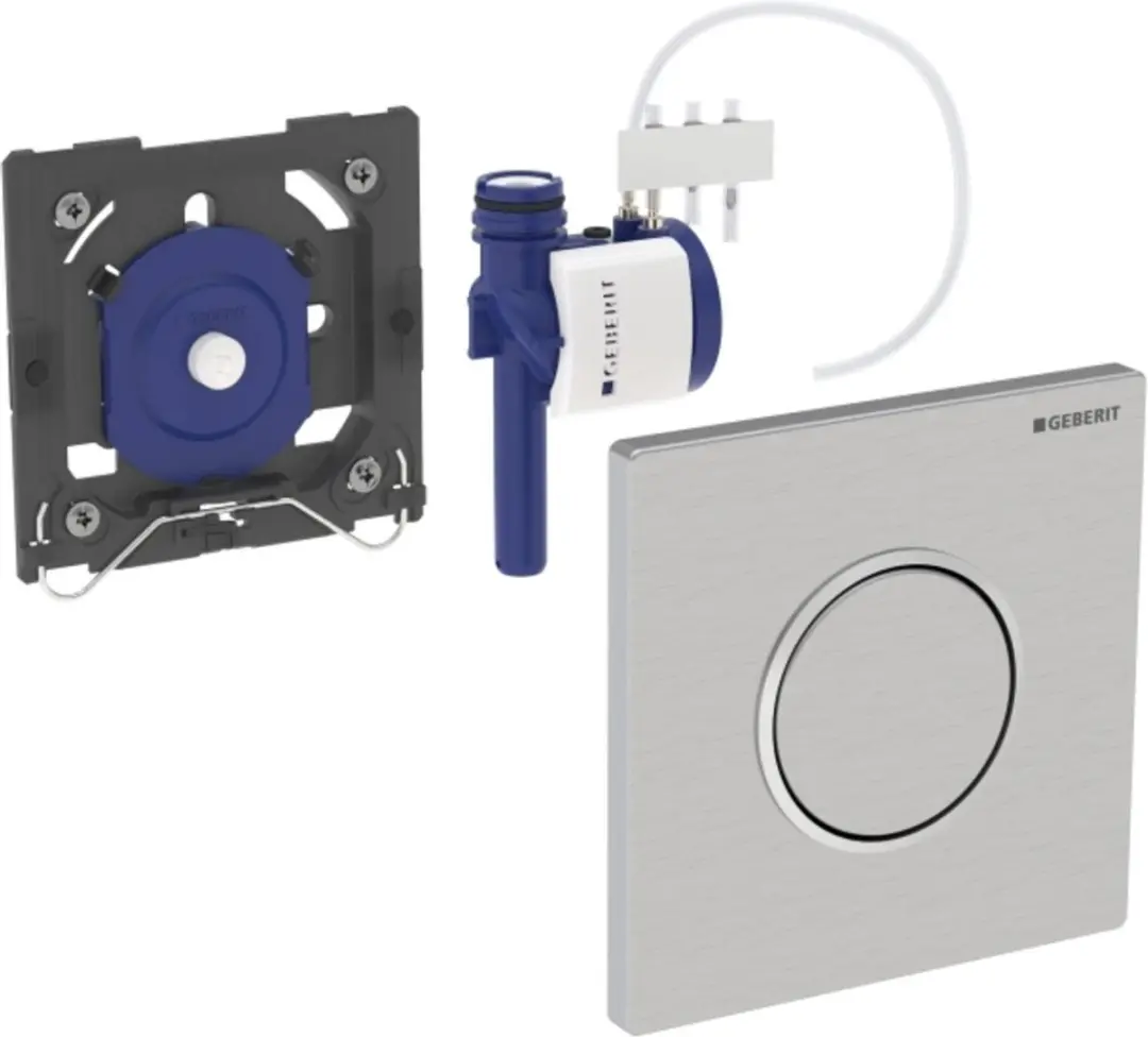 Geberit Type 10 Urinoir Bedieningsplaat Pneumatisch - Rvs Geborsteld - afbeelding 3 van 6
