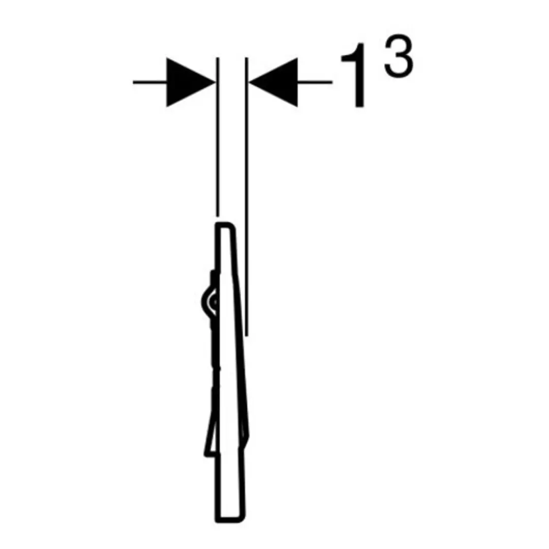 Geberit urinoir bedieningsset pneumatisch model mambo