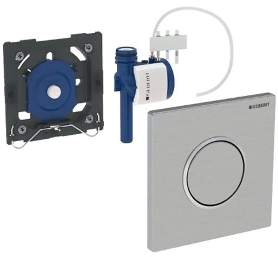 Geberit Type 10 Urinoir Bedieningsplaat Pneumatisch - Zwart/Chroom - afbeelding 4 van 6