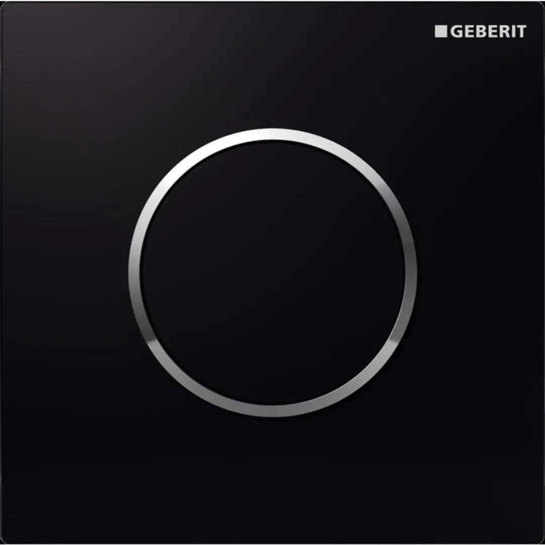 Geberit Type 10 Urinoir Bedieningsplaat Pneumatisch - Zwart/Chroom - afbeelding 2 van 6