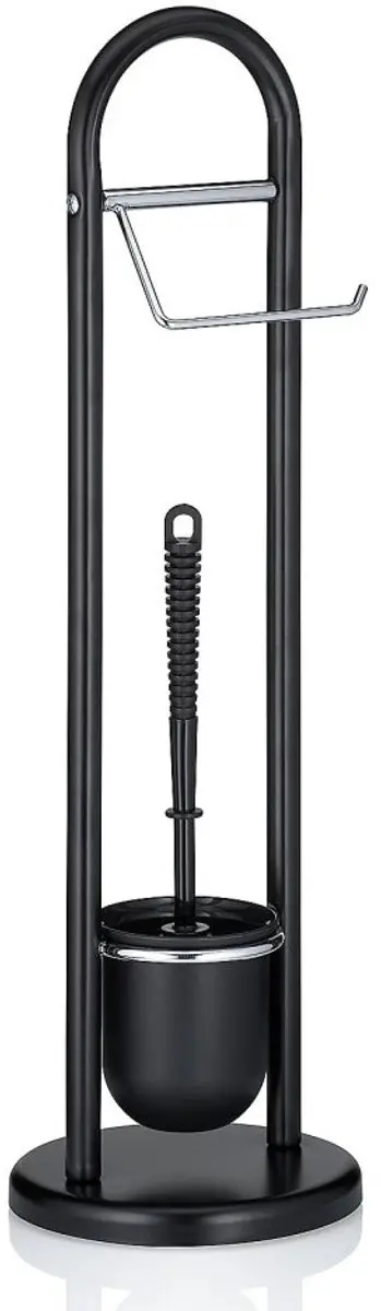 Fabio-wc-set, zwart 19 x 65 cm