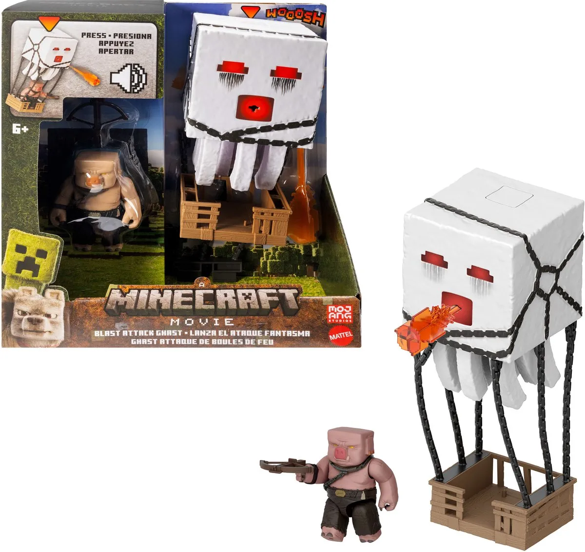 Minecraft Ghast Actiefiguur - Licht/Geluid - MATTJFB69 - Multi