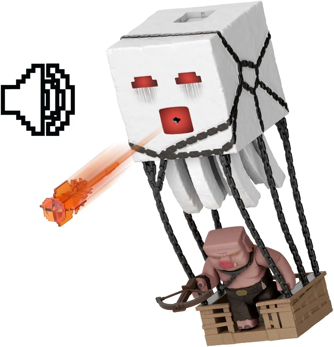 Minecraft Ghast Actiefiguur - Licht/Geluid - MATTJFB69 - Multi