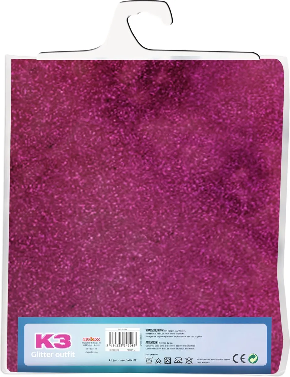 K3 Glitteroutfit Roze 9/11 jaar - Maat 152