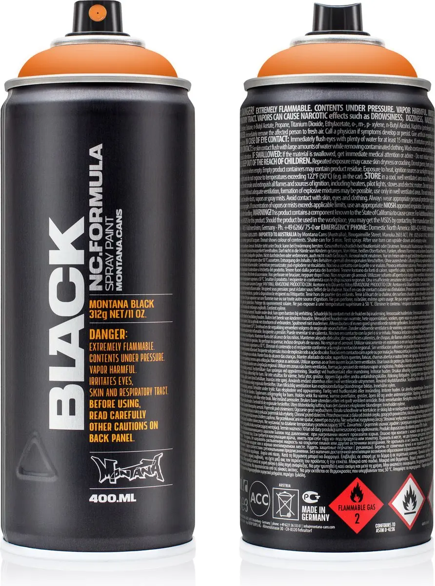 Montana BLACK 2075 Pure Orange spuitbus 400ml