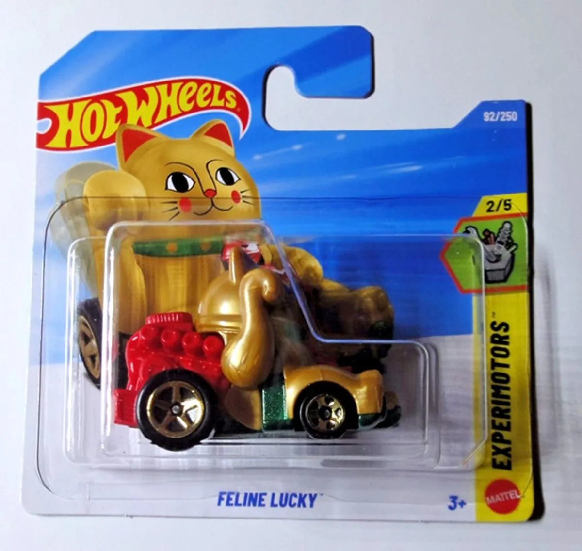 Hot Wheels Feline Lucky Cat Gold Red 1:64