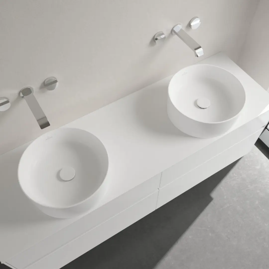 Villeroy & Boch Collaro Spoelbak Ø40cm Stone Wit - afbeelding 6 van 6