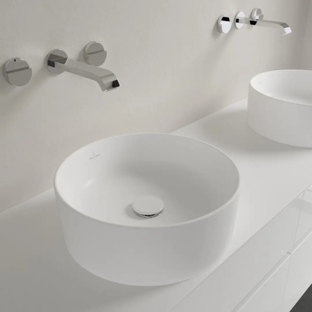 Villeroy & Boch Collaro Spoelbak Ø40cm Stone Wit - afbeelding 5 van 6