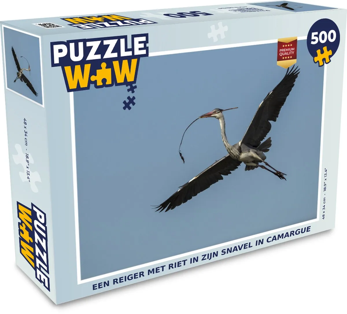 PuzzleWow Legpuzzel Camargue Reiger 500 Stuks - Multicolor