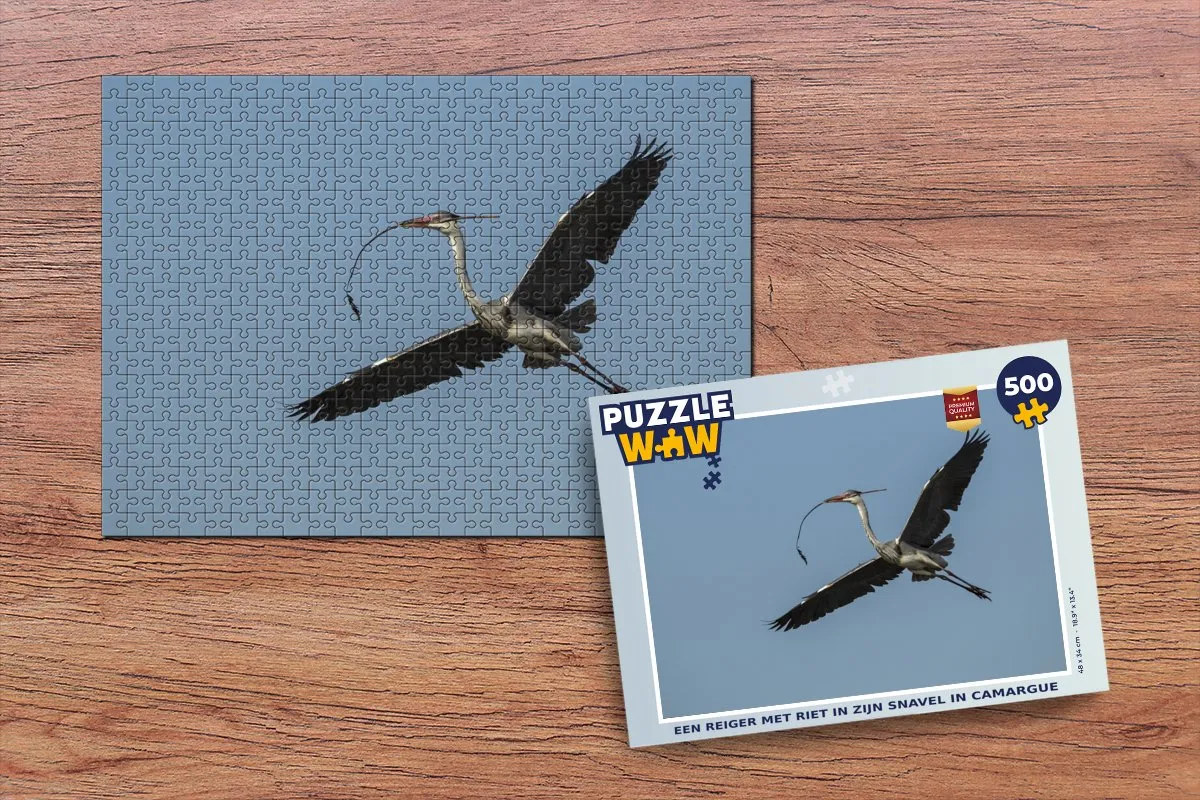 PuzzleWow Legpuzzel Camargue Reiger 500 Stuks - Multicolor