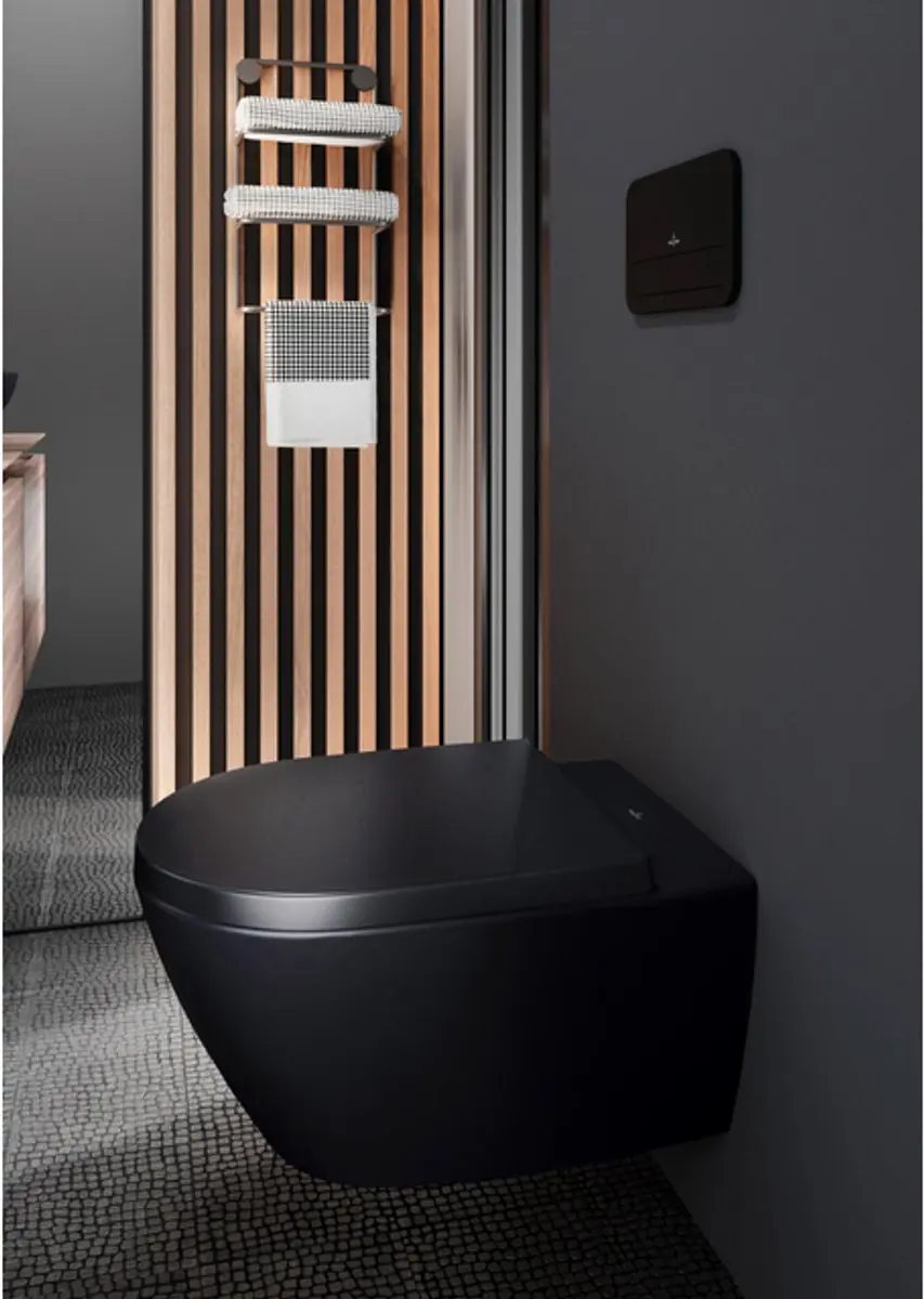 Villeroy & Boch ViConnect Bedieningsplaat 253x145mm - Mat Zwart - afbeelding 3 van 6