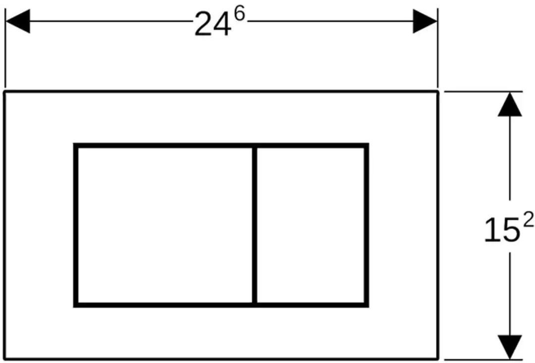 Geberit Sigma40 Bedieningsplaat 2-toets - Wit Glans - afbeelding 3 van 6