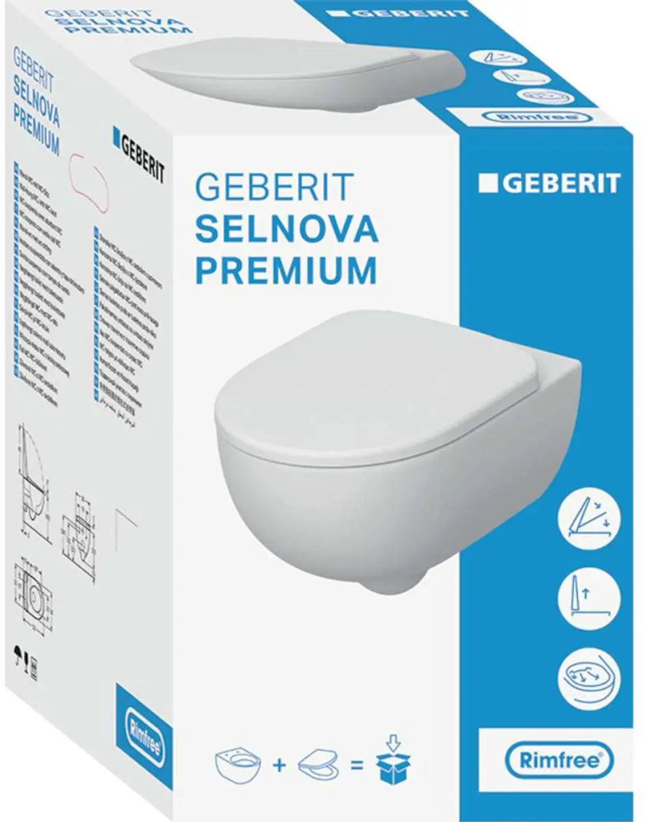 Geberit Selnova Premium Wandclosetpack WC