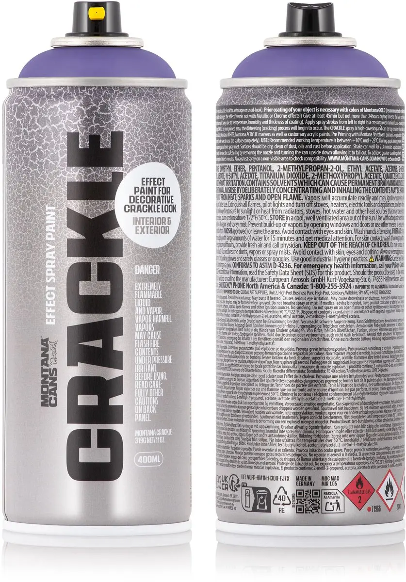 Montana CRACKLE Verf Lilac Spuitbus 400ml