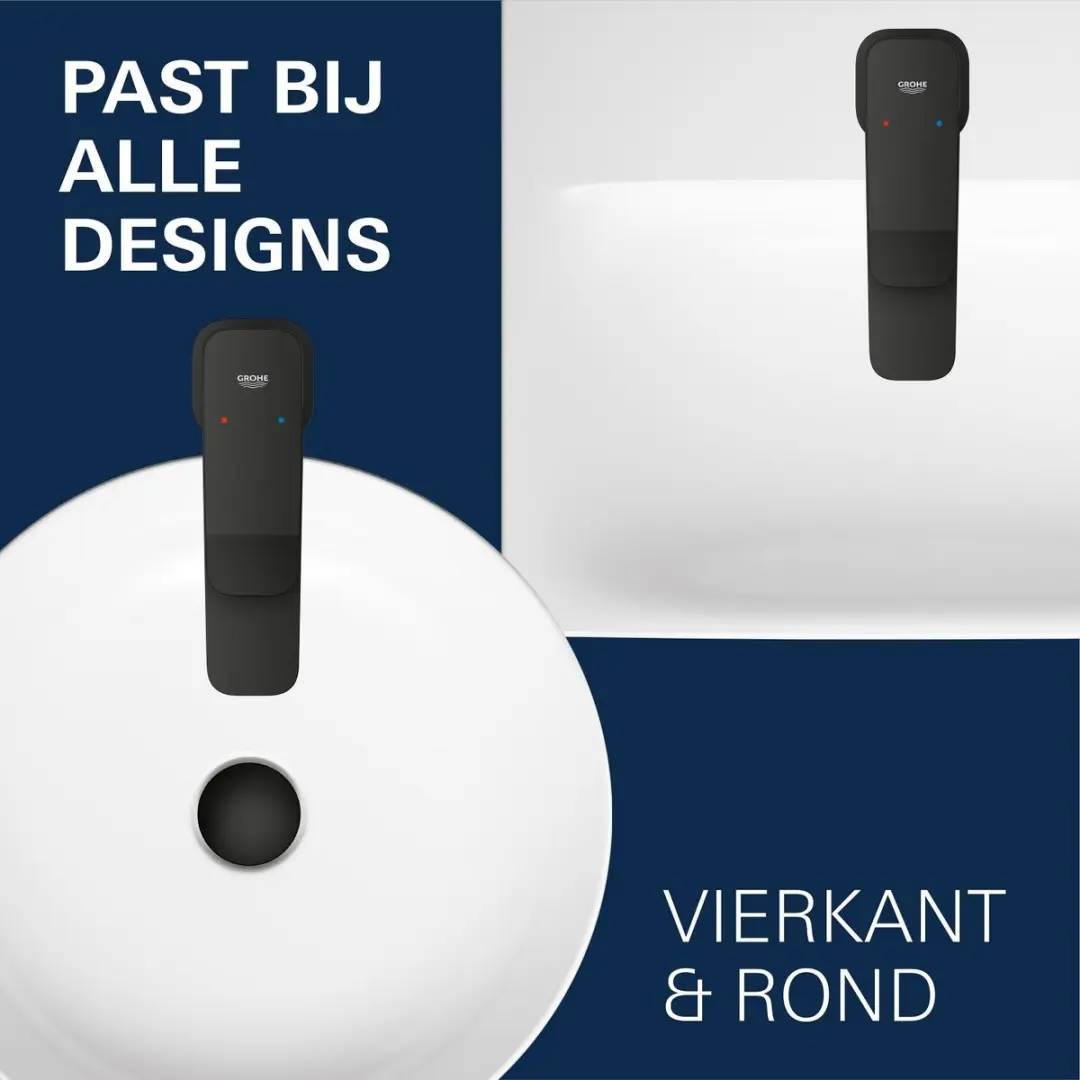 GROHE Dice Wastafelmengkraan S-Size - Matte Black - afbeelding 4 van 6