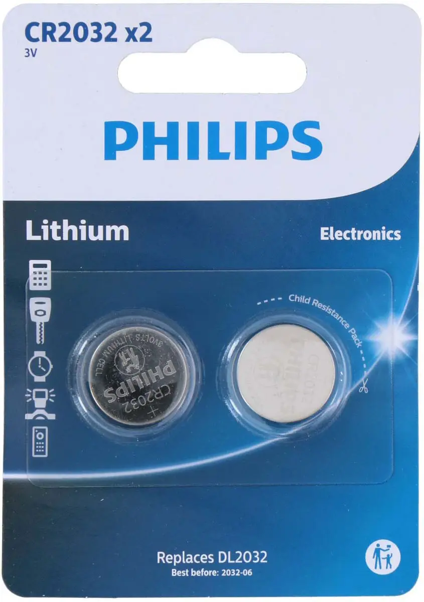 Philips CR2032P2/01B Lithium Batterijen - 2 Stuks - afbeelding 2 van 6
