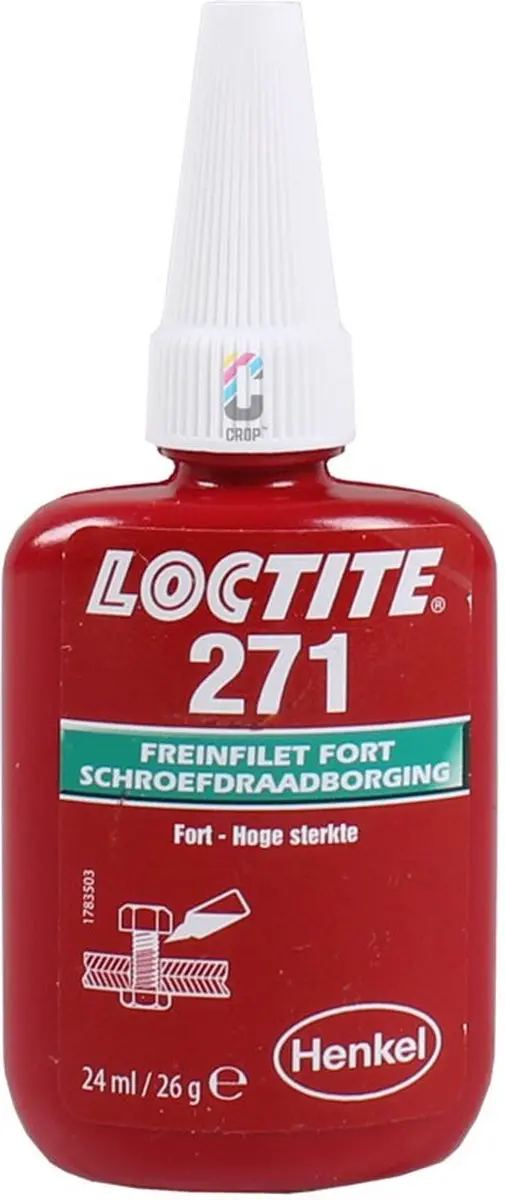 Loctite 271 Schroefdraadborgmiddel Rood 24ml - afbeelding 4 van 4