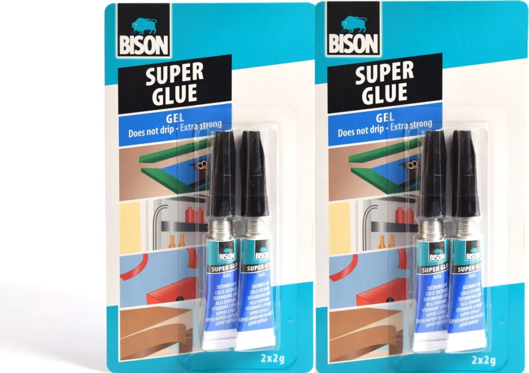 4 Stuks Bison Super glue
