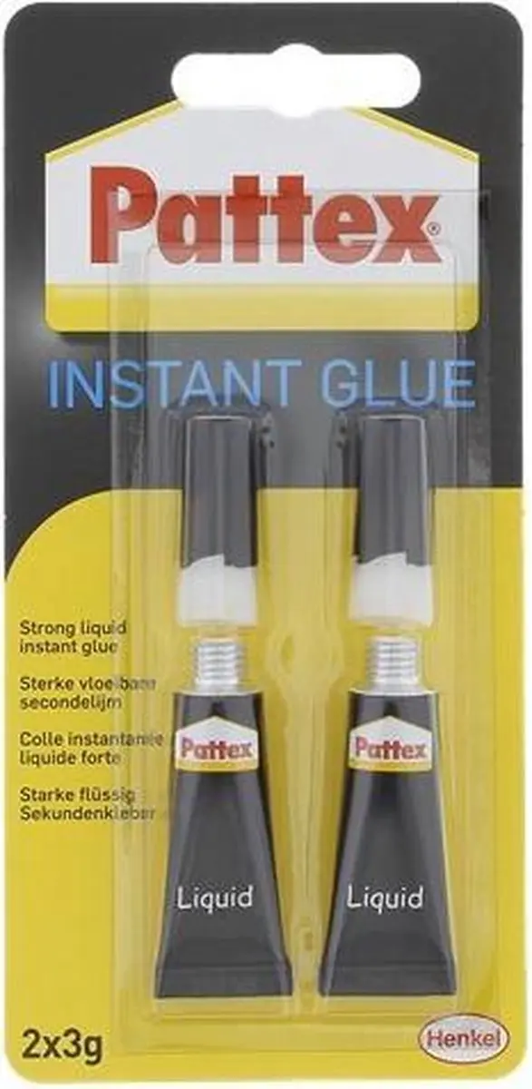Pattex Instant Glue Sterk Vloeibare Secondelijm 2x3g