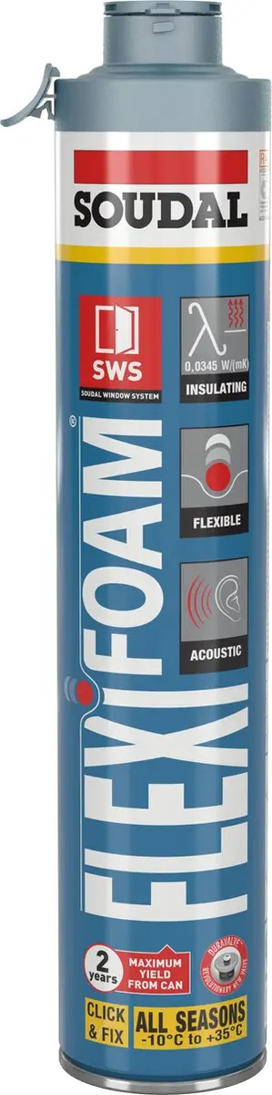 Soudal Flexifoam Gun 750ml Blauw