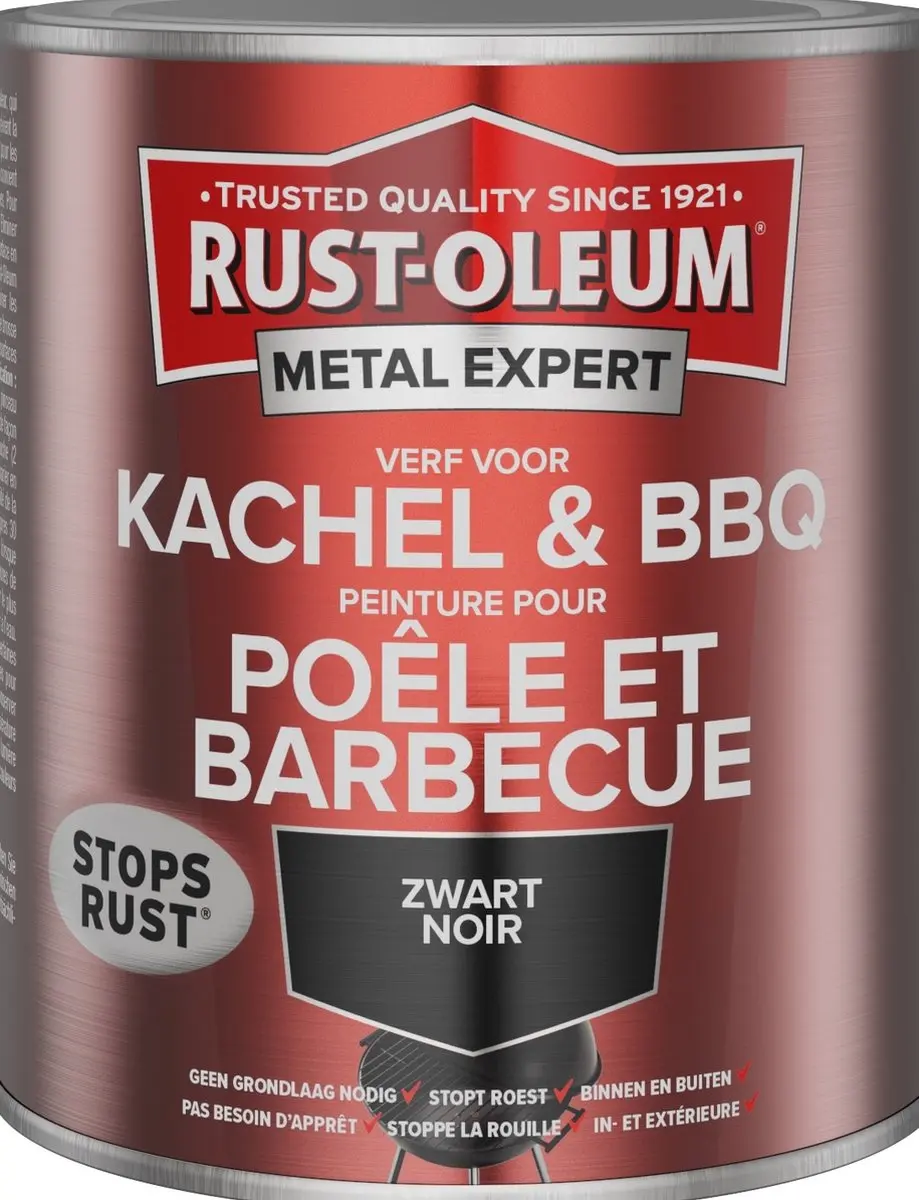 Rust-Oleum Metal Expert Kachel- & BBQ Verf ZWART spuitbus 400ml