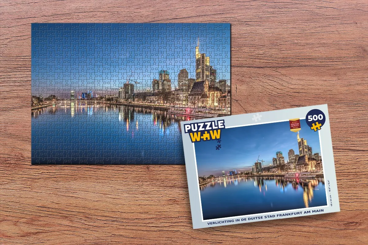 PuzzleWow Frankfurt am Main Legpuzzel 500 Stuks - Multicolor