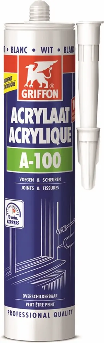 Griffon Acrylaatkit A-100 Wit 300ml - afbeelding 2 van 6