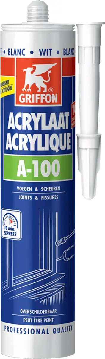 Griffon Acrylaatkit A-100 Wit 300ml