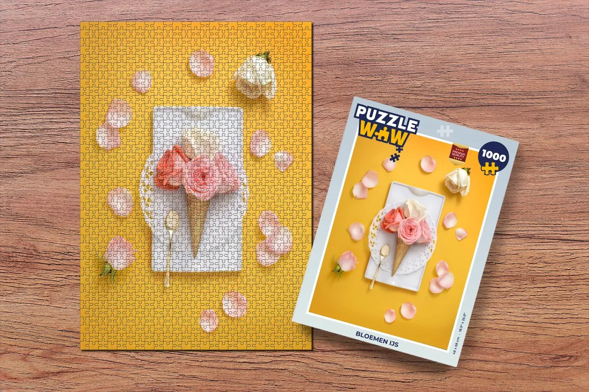 PuzzleWow Bloemen IJs Legpuzzel 1000 Stuks - Multicolor