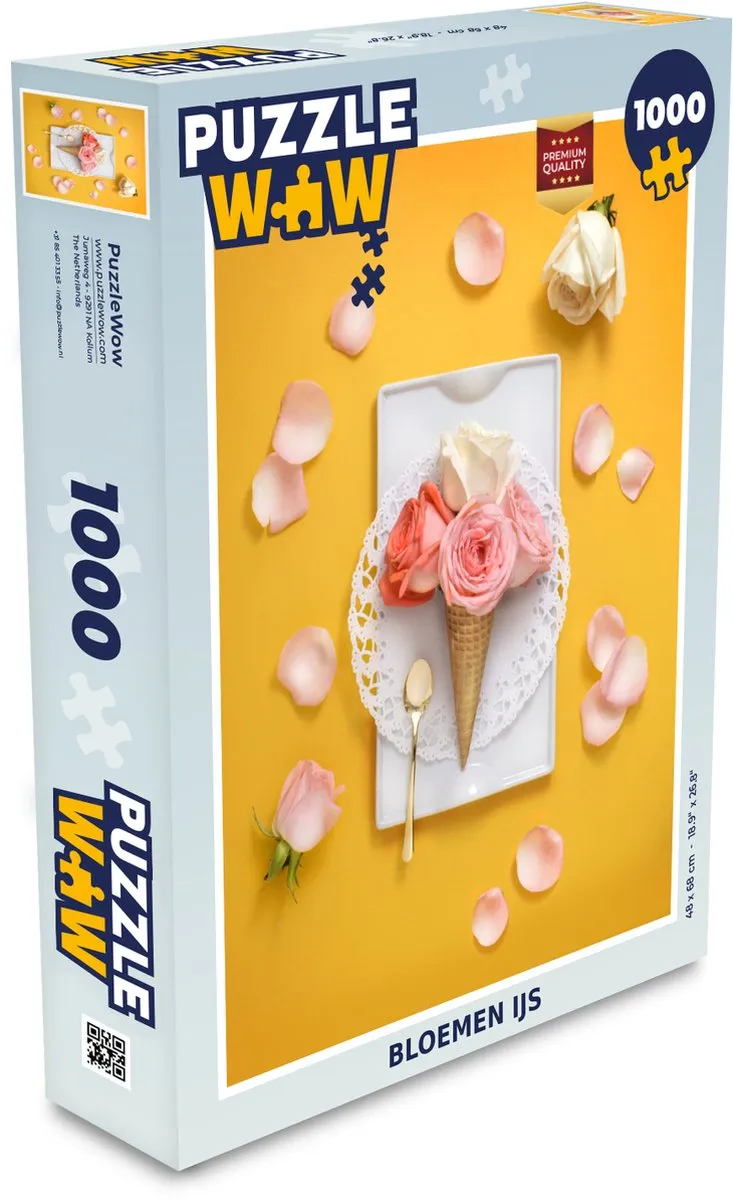 PuzzleWow Bloemen IJs Legpuzzel 1000 Stuks