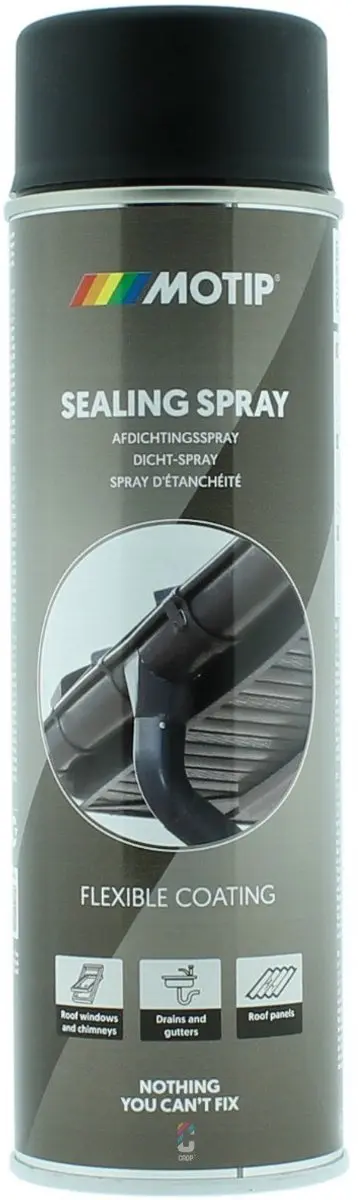 MoTip Afdichtingsspray ZWART spuitbus 500ml