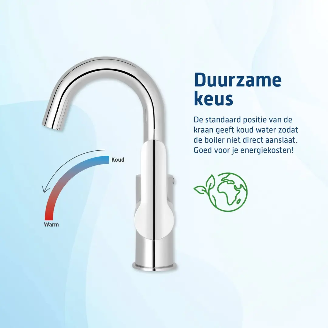 Saqu Dream Wastafelkraan 21cm Hoge Uitloop - Chroom - afbeelding 4 van 6