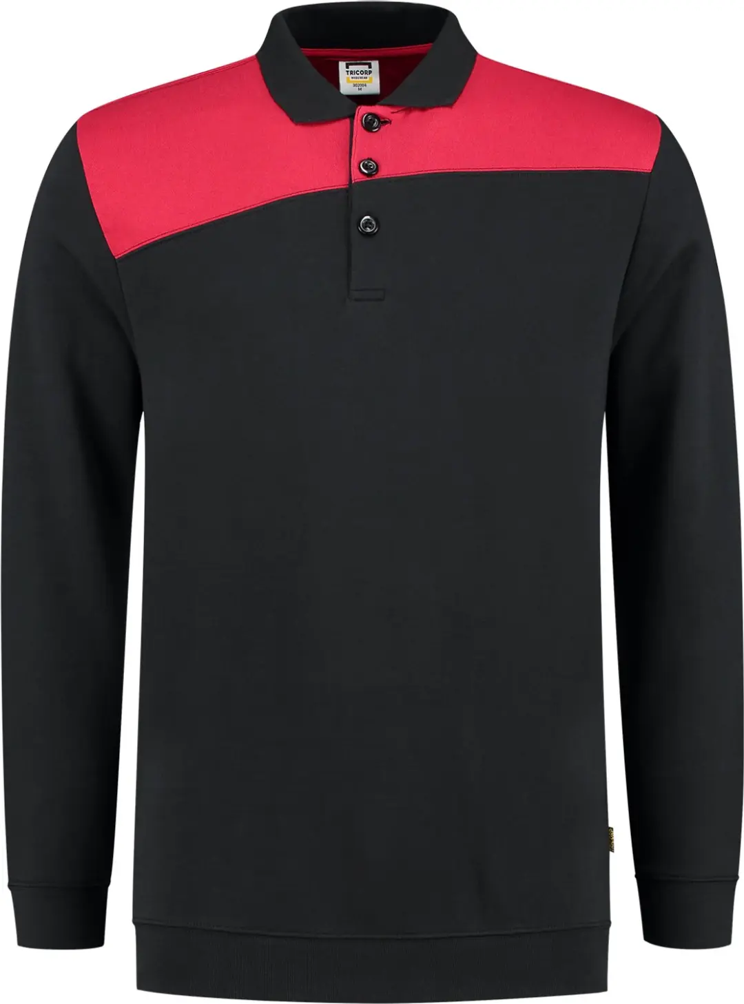 Tricorp 302004 Polosweater Bicolor Naden - Donkergrijs/Zwart S - afbeelding 2 van 6