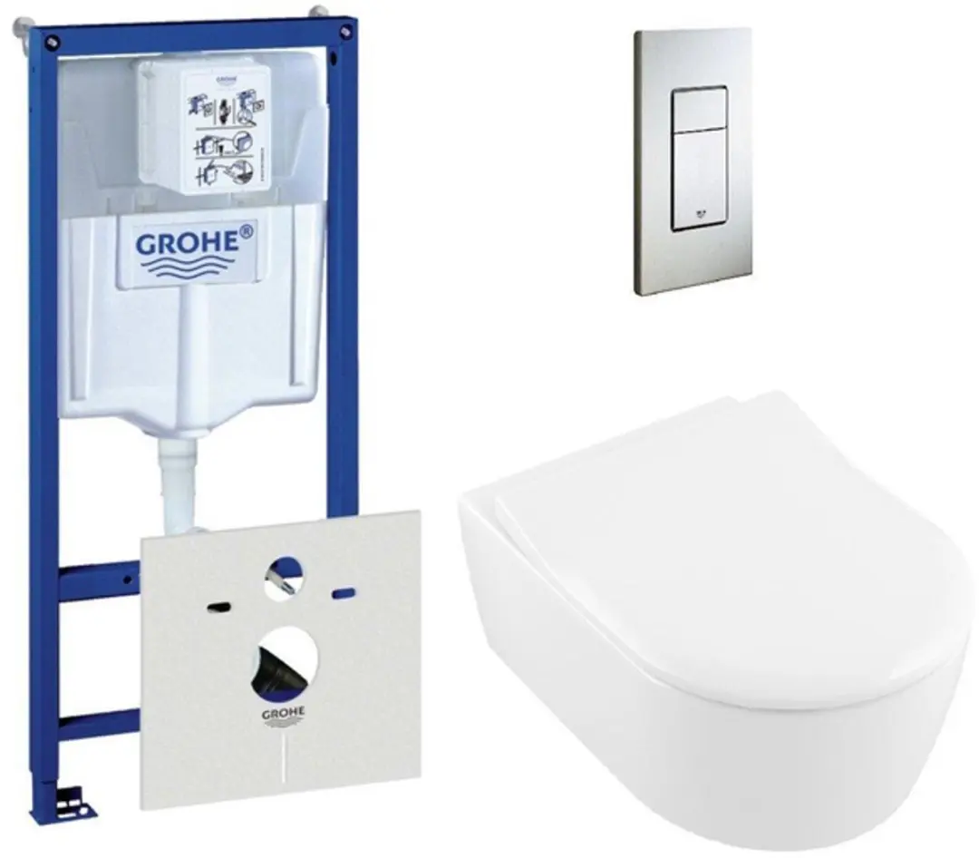 Villeroy & Boch Avento Closet inclusief inbouwreservoir en bedieningsplaat