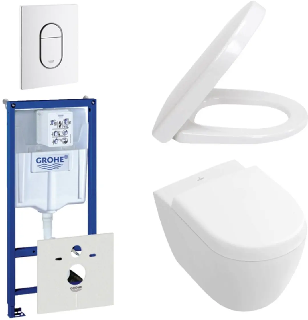 Villeroy & Boch Subway CompactToiletset directflush inbouwreservoir
