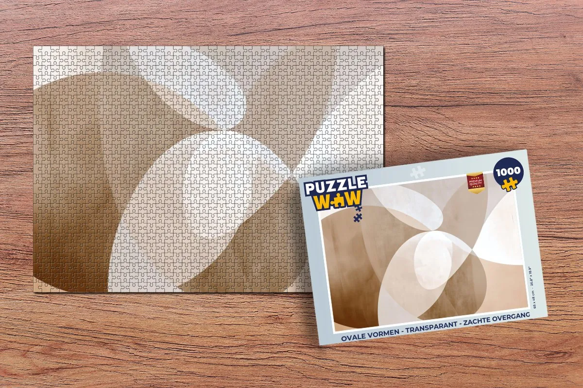 PuzzleWow Legpuzzel 1000 Stuks - Ovale Transparante Vormen