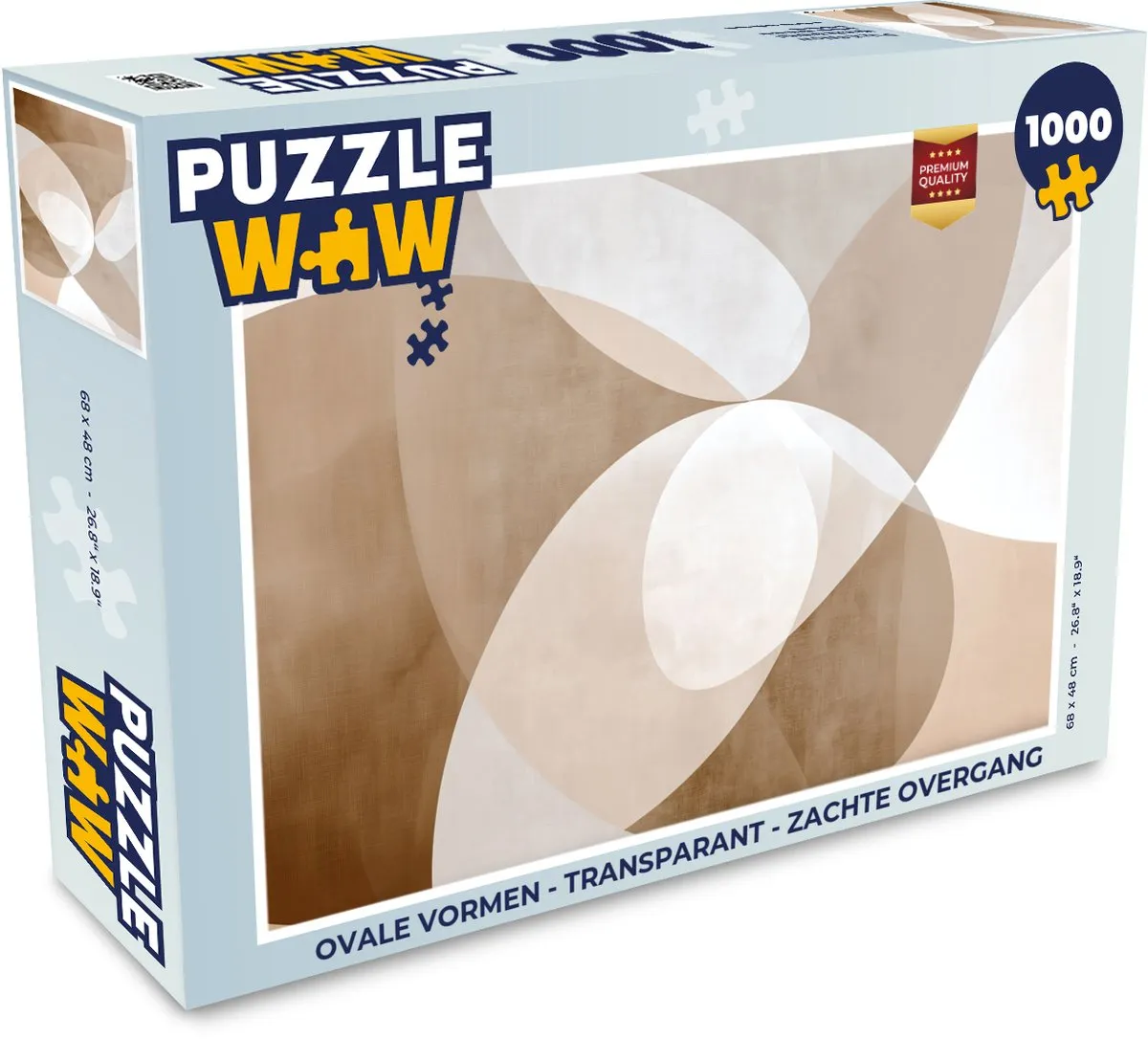 PuzzleWow Legpuzzel 1000 Stuks - Ovale Transparante Vormen