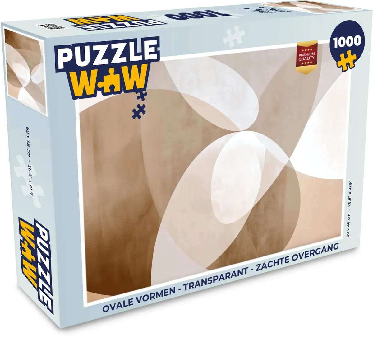 PuzzleWow Legpuzzel 1000 Stuks - Ovale Transparante Vormen