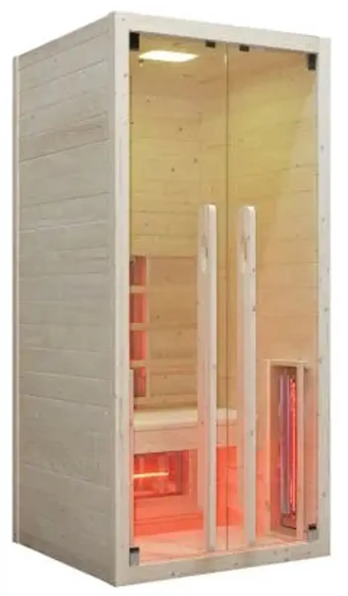 Fonteyn Rose 1 Infraroodcabine 90x90x190cm Espenhout - afbeelding 2 van 6