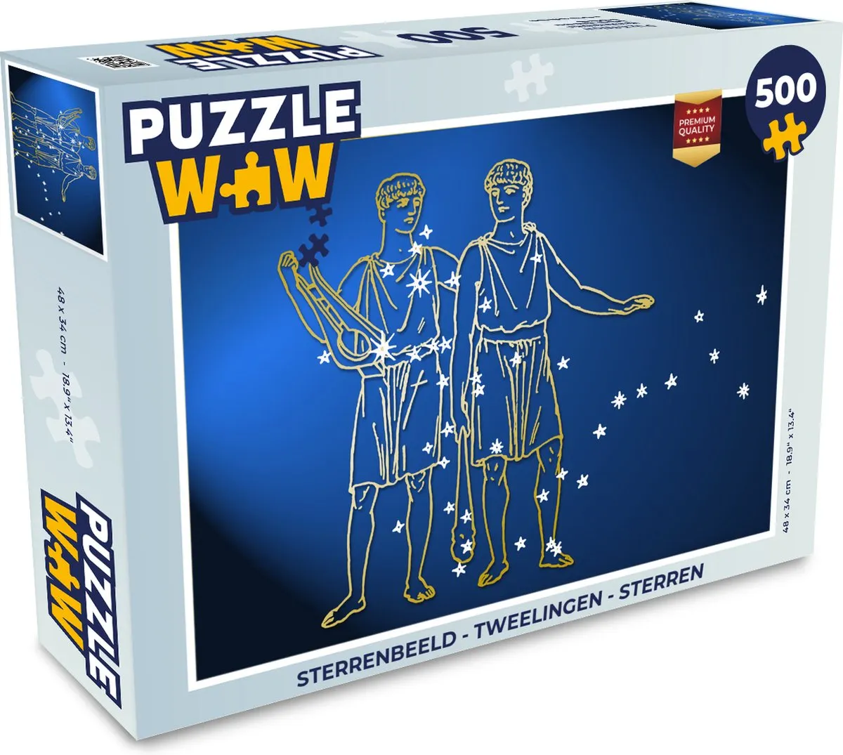 PuzzleWow Sterrenbeeld Tweelingen Legpuzzel 500 Stuks